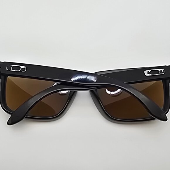 Oakley OO9102-98 Holbrook Matte Black Frame Polarized Bronze Lens Sunglasses - Picture 9 of 13